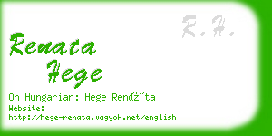 renata hege business card